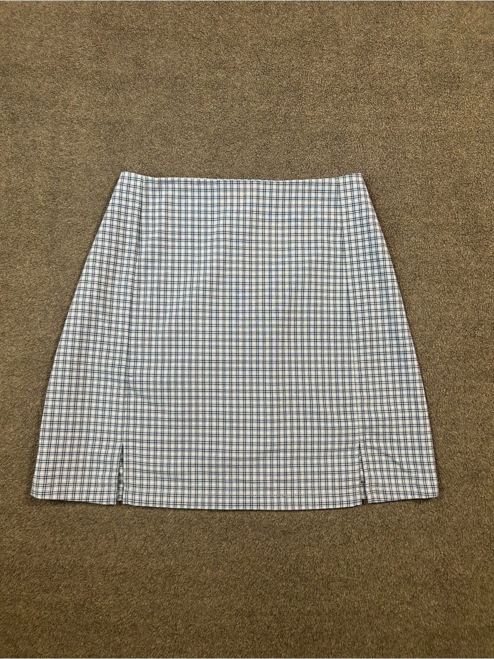 Brandy Melville Blue Gingham Mini Skirt